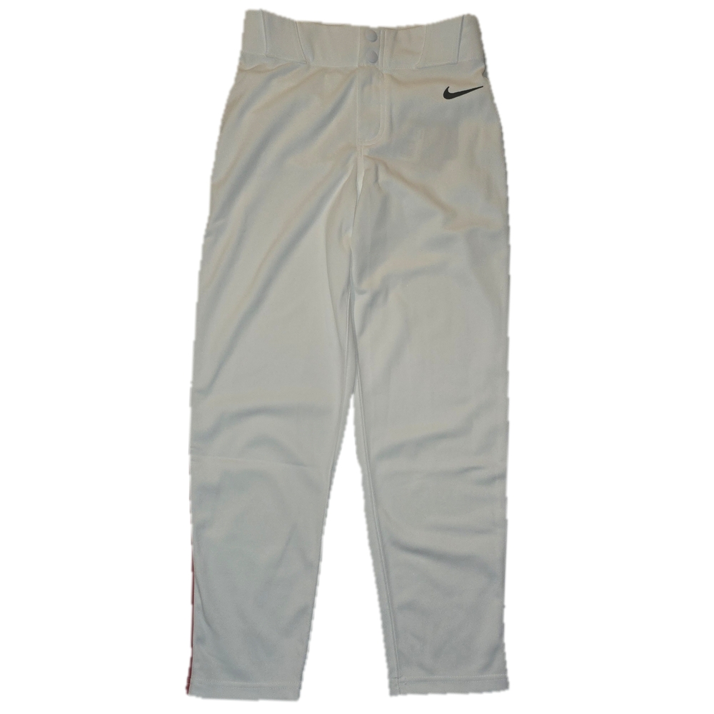 NWT Boys Nike White with Black Swoosh and Red Stripes Baseball Pants